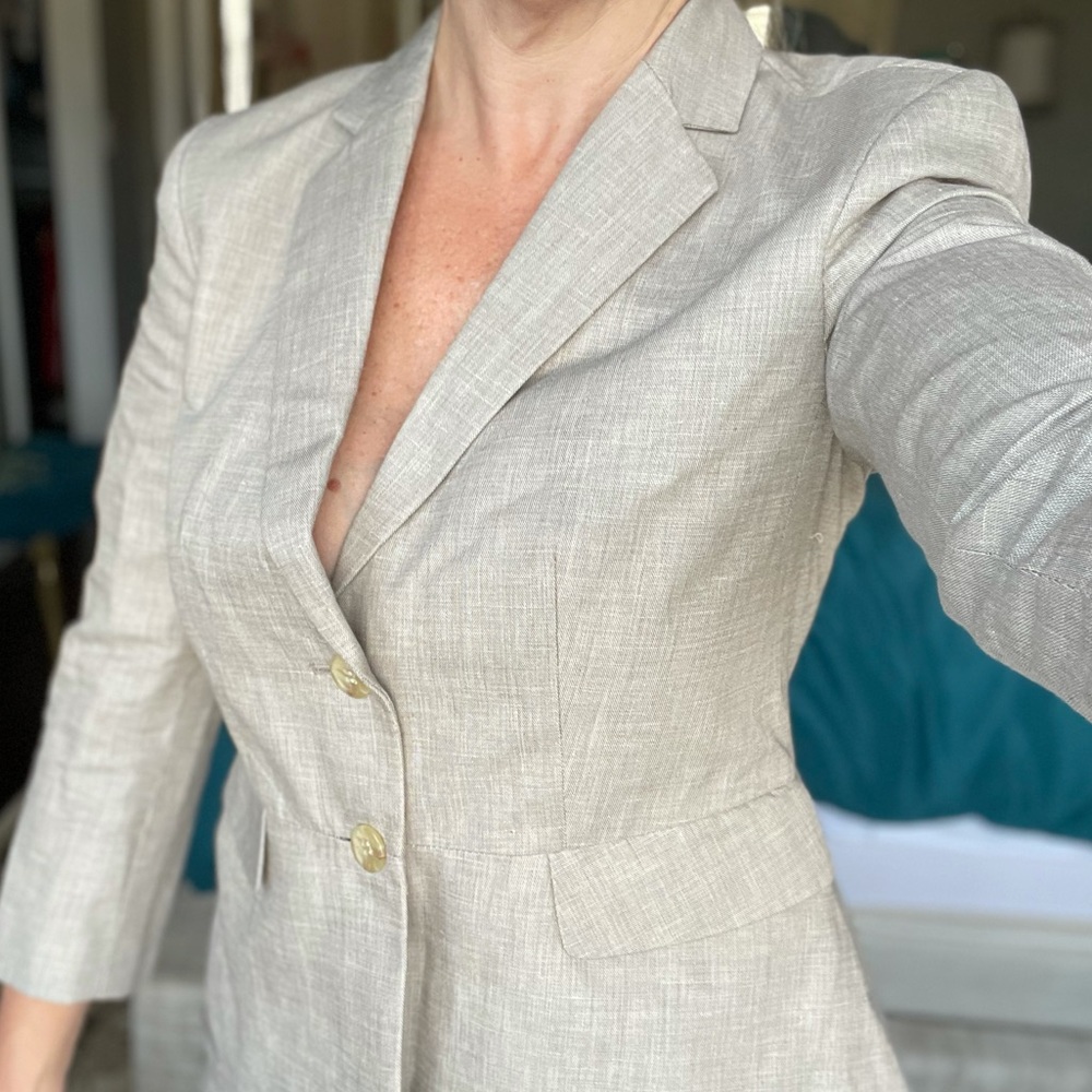 Ann Taylor linen suit jacket
